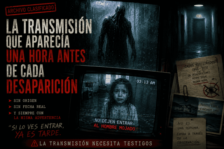 La transmisión que aparecía una hora antes de cada desaparición