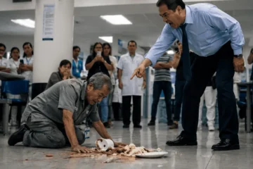 limpiador de hospital humillado por supervisor
