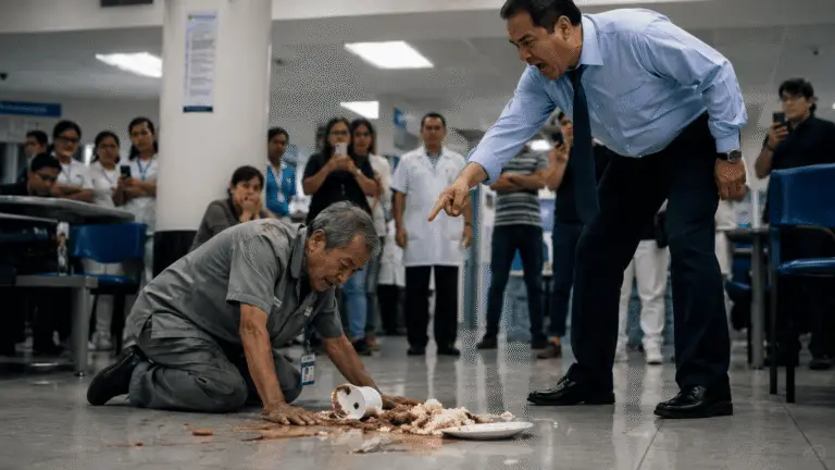 limpiador de hospital humillado por supervisor